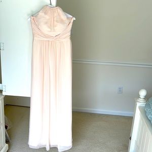 Weddington Way Blush High Neck Bridesmaid Dress. Size 4.